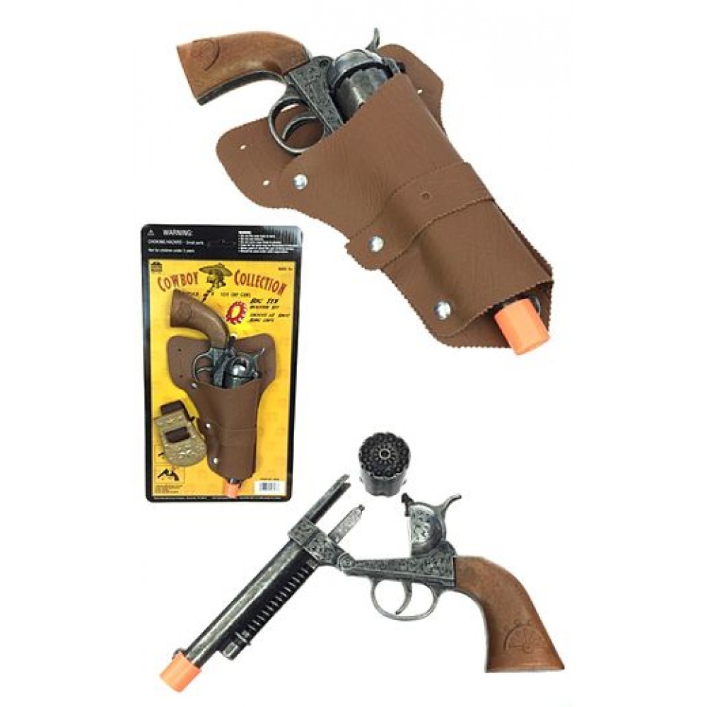 Big Tex Holster set TOY GUN WITH ORANGE TIP 11″ Long cowboy 