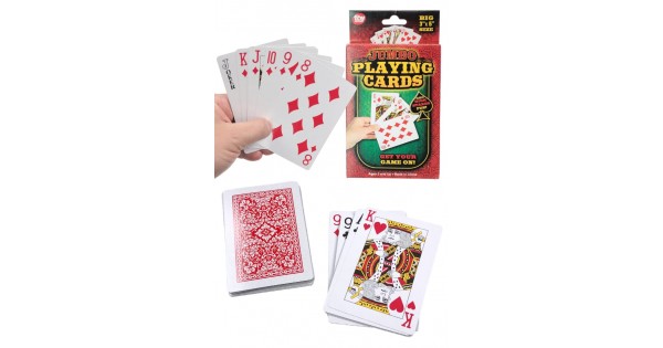 10 x Jumbo Extra Large Giant Playing Cards 17x17cm Games Gaming Indoor Outdoor 