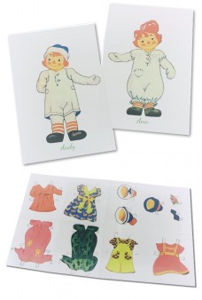 Raggedy Ann and Andy Paper Dolls Set (Styles Vary From Image)