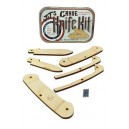 Canoe Wooden Knife Kit USA Tin Box