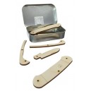 Canoe Wooden Knife Kit USA Tin Box