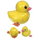 Yellow Ducky Spinning Wind Up Tin Toy
