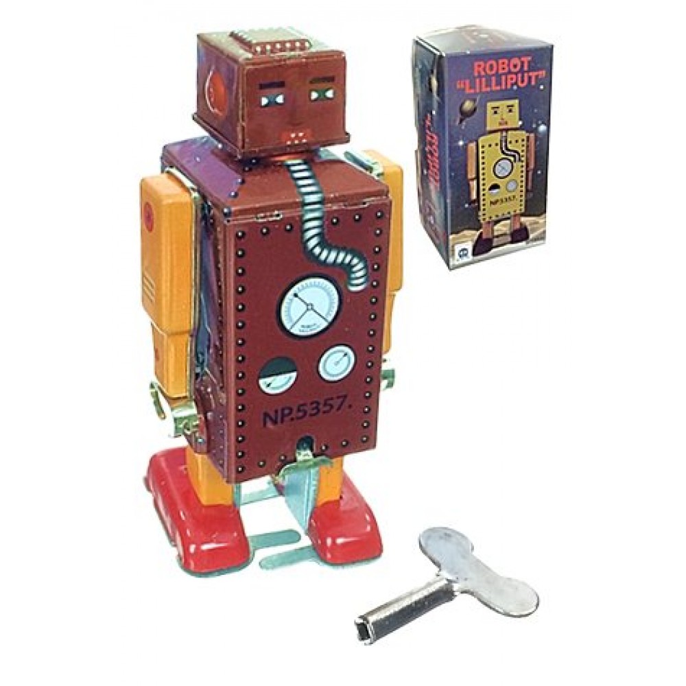 Giant Lilliput Robot Windup Tin Toy NEW! 