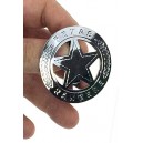 Texas Ranger Badge Circle Silver Star