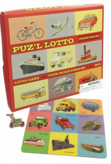 Puz'l Lotto Set of 4 Puzzles Game USA 1950