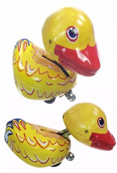 Dizzy Duck the Crazy Bird Tin Toy 1940