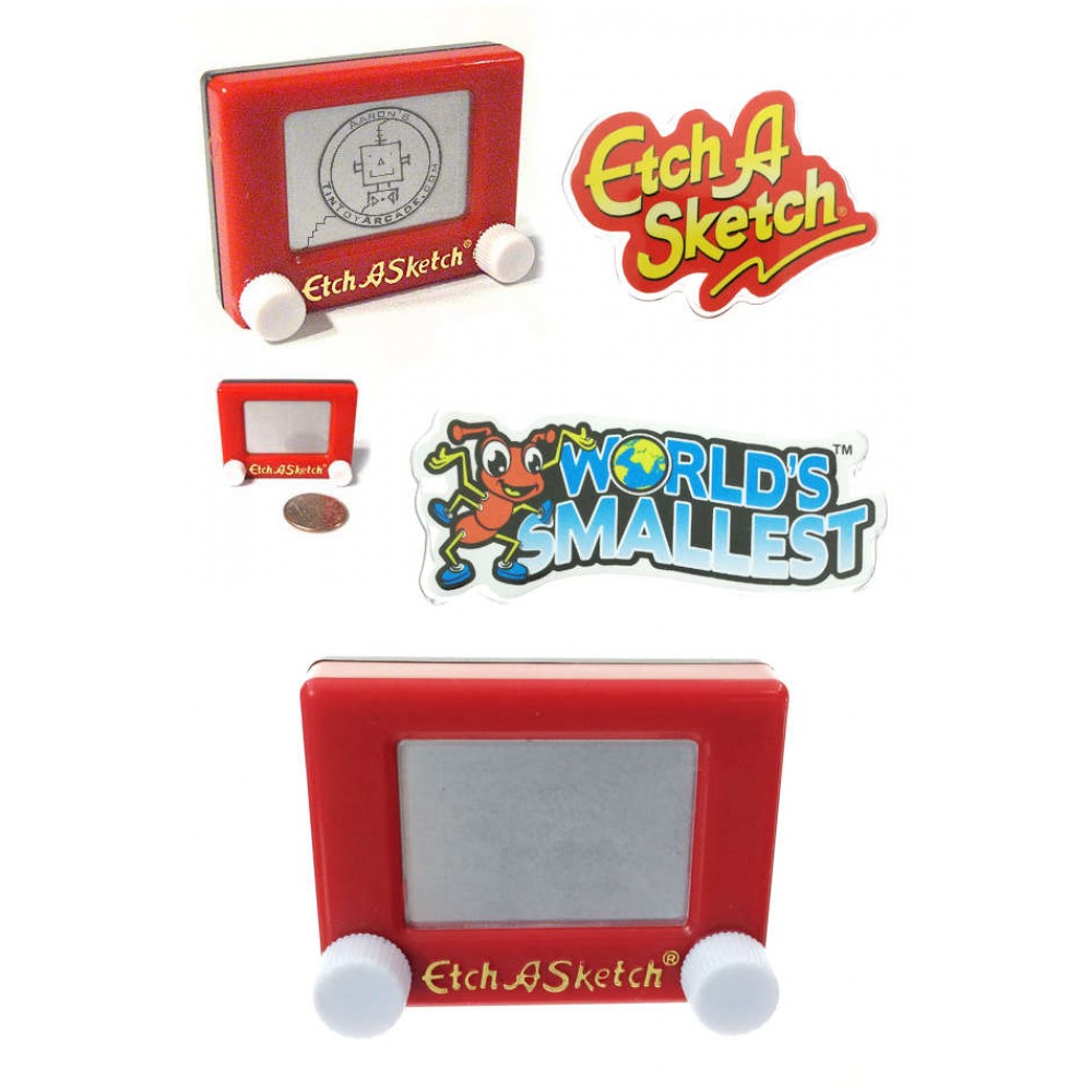 World's Smallest Etch a Sketch Drawing Toy Miniature Edition for sale online 
