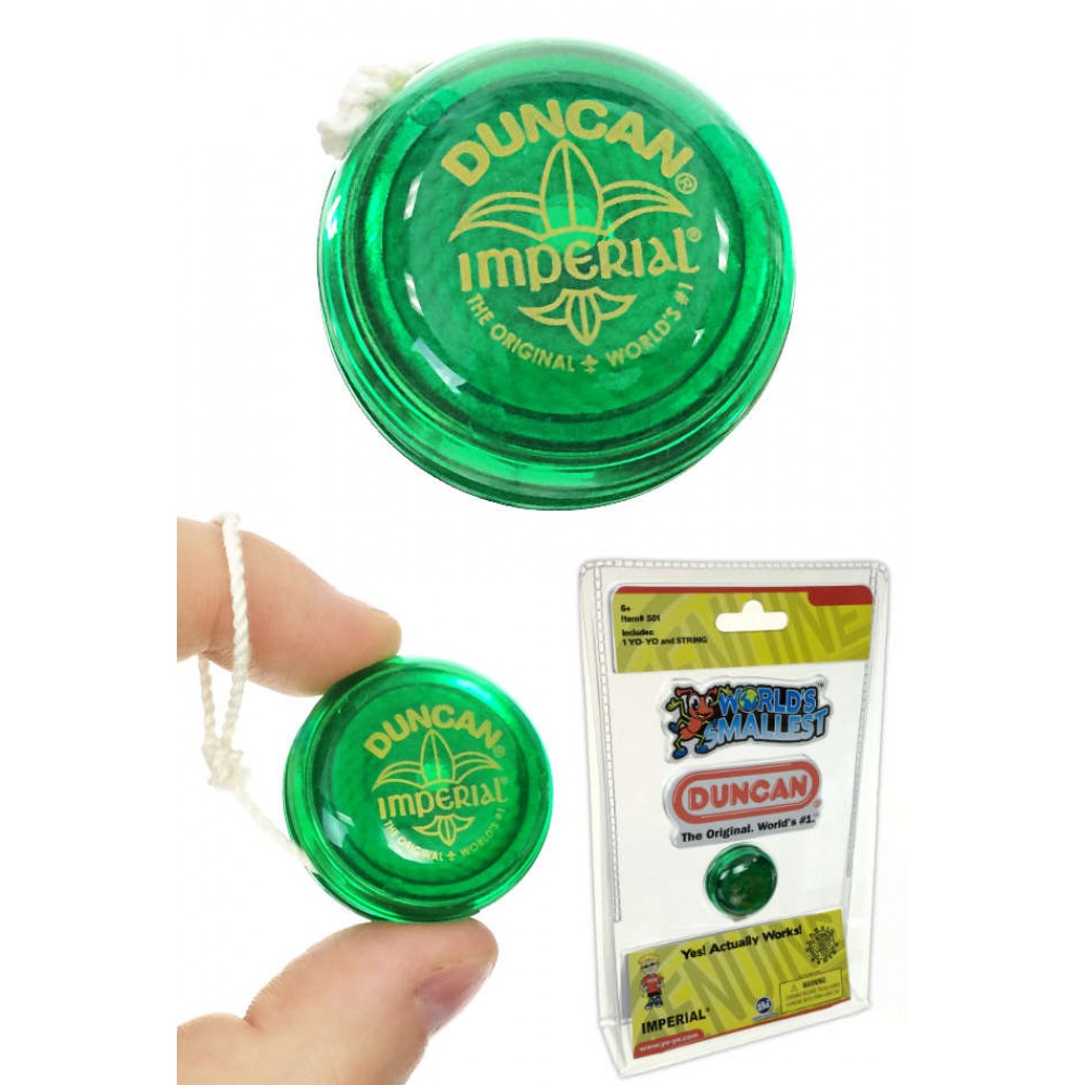 Details about   World's Smallest Duncan Yo-Yo Imperial size 1.2" Green Brand New 