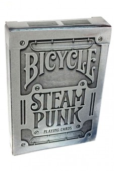 Silver Bicycle Steam Punk Playing Cards 