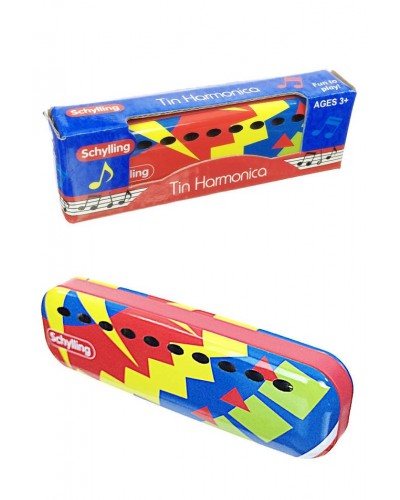 Schylling Tin Harmonica Colorful 10 Notes