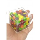 Cube Candy Box Plastic Clear with Lid