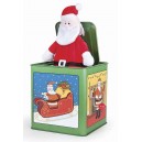 Santa Claus Jack in the Box Christmas Tin Toy