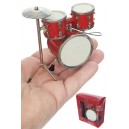 Drum Set Ornament Red Drums with Cymbal
