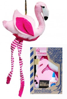 Pink Fuzzy Flamingo Plush Sewing Kit