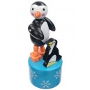 Pete and Pip Penguins Wooden Push Puppet