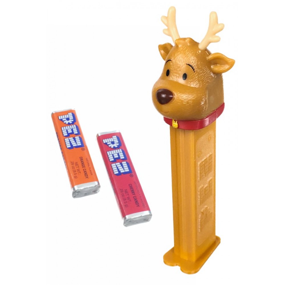 New Release 2018 Christmas "Reindeer "  Pez Dispenser New in Bag with 2 Candy 