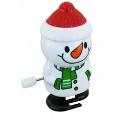 Christmas Snowman Bobble Head Walking Wind Up