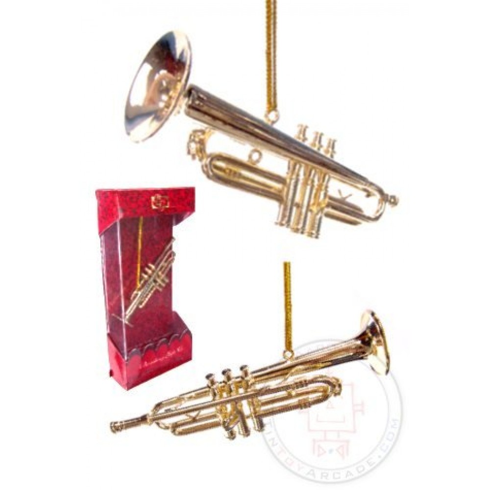 NIB Details about   Realistic Gold Trumpet Christmas Ornament 3.5" Tall by Broadway Gifts 