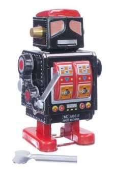 Samurai Warrior Robot Windup Tin Toy