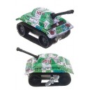 Tiny Tank Tin Toy Green Army Windup