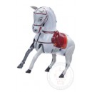 White Circus Horse Tin Toy Performing