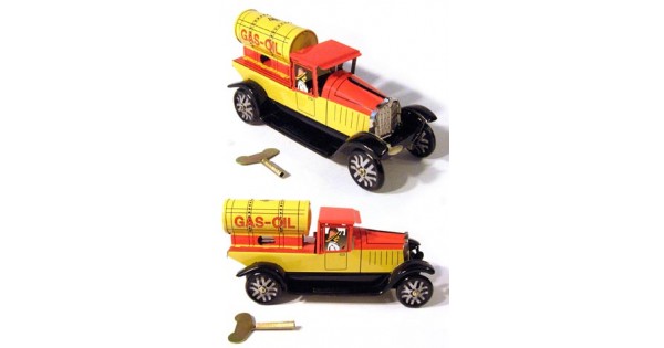 Brimtoy Beer delivery truck tin toy mechanical clockwork retro tin toy replica