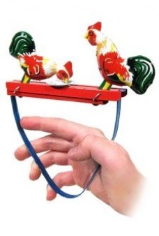 Pecking Roosters Classic Tin Toy