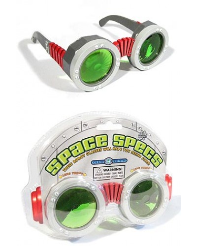 Robot Glasses Space Specs Green
