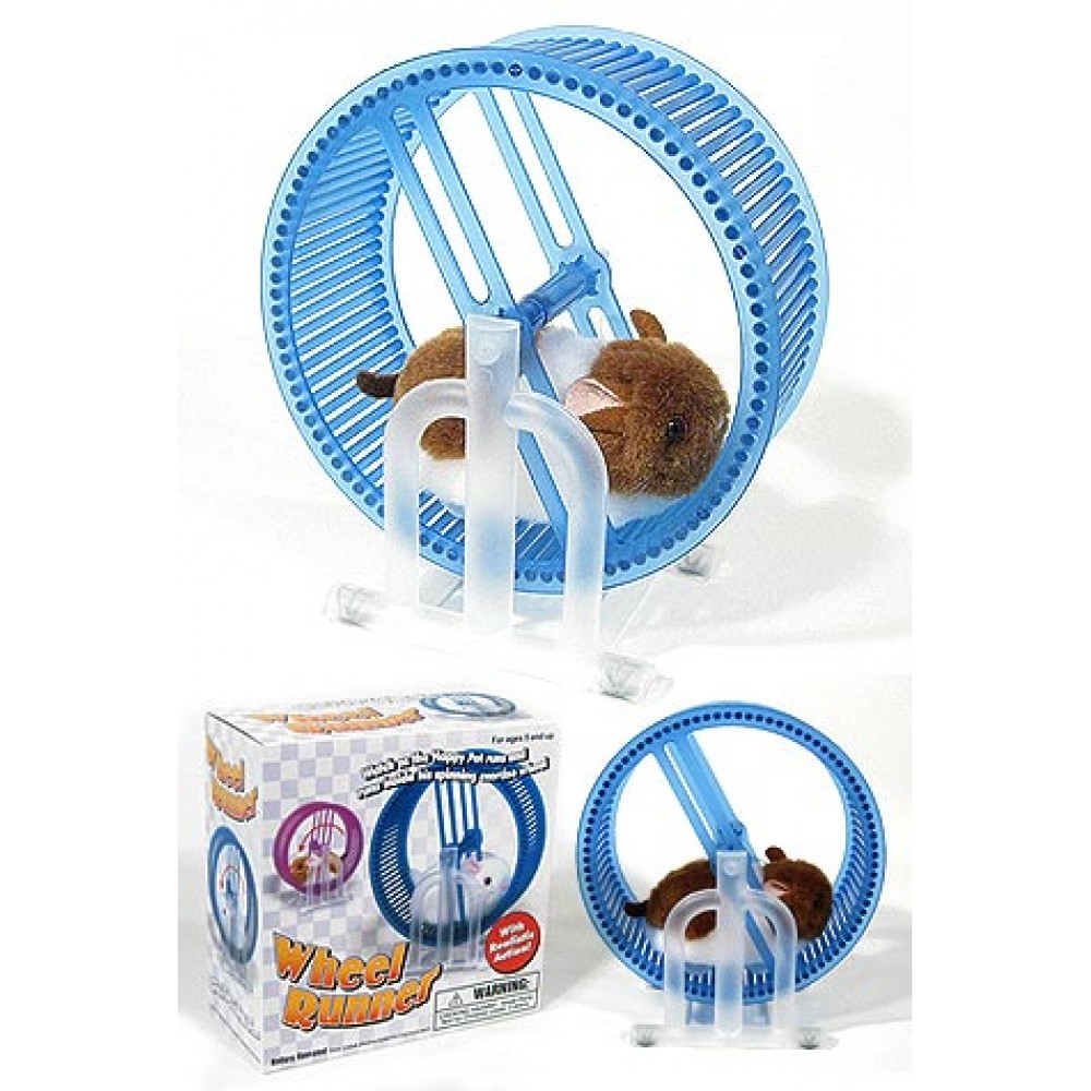 NEW Happy Hamster Pet with Exercise Wheel Runner Battery Operated Kid's Toy 