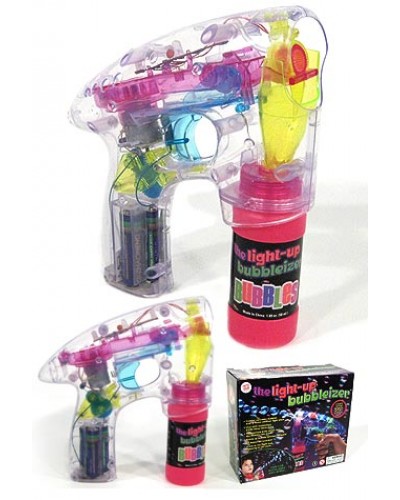 Light Up Transparent Bubbleizer Gun