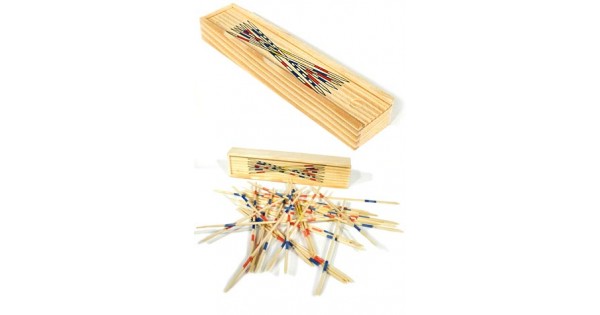 Sunlera Bébé éducatifs Traditionnels en Bois Mikado Spiel Pick Up Sticks avec la boîte de Jeu 