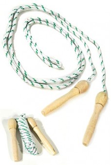 Wood Handle Jump Rope Classic Toy 