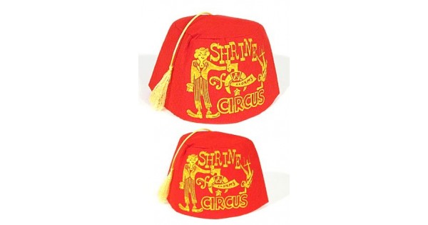 Details about   DELUXE FEZ HAT Shriners Red Costume Clown Cap Stiff Felt Tassel Turkish Funny