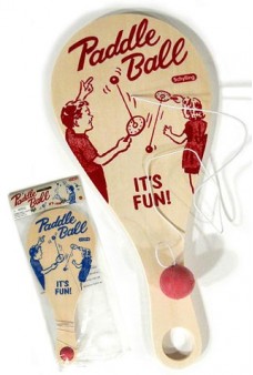 Paddle Ball Game Deluxe Classic Wood