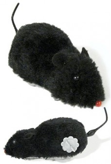 Fuzzy Soft Black Mouse Wind Up