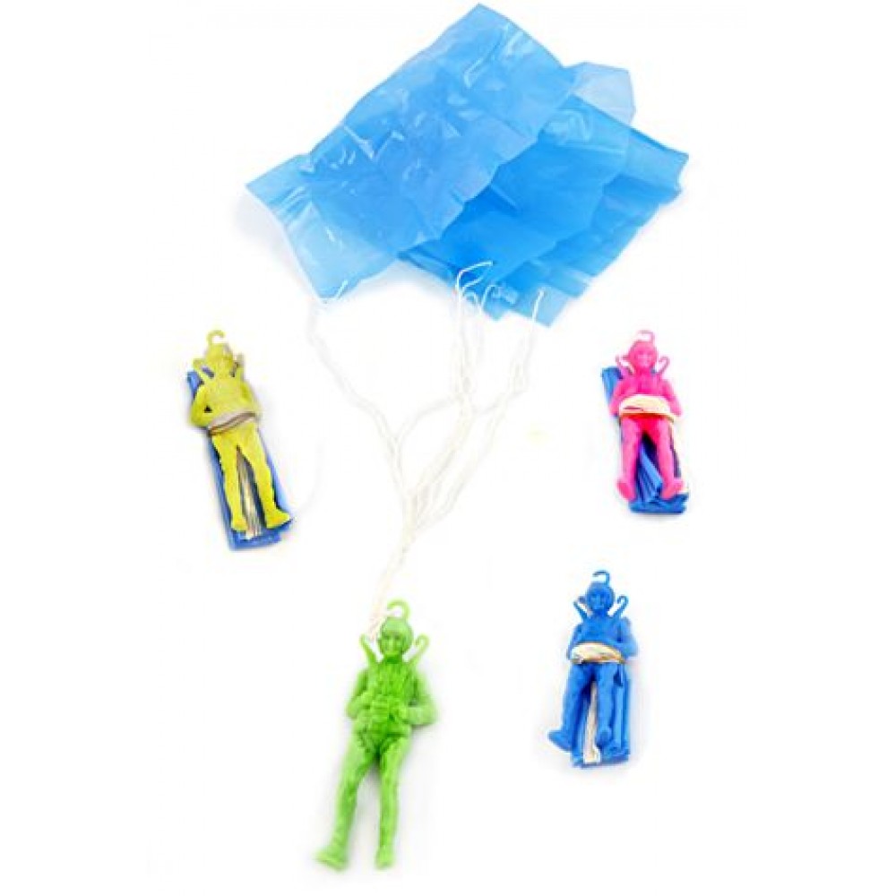 Vinyl Parachute Toys in Assorted Colors Pack of 12 Durable Plastic Guys Playset Fun Zoo Animal Themed Party Favors for Boys and Girls ArtCreativity Mini Monkey Paratroopers with Parachutes