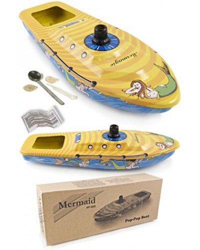 Mermaid Magic Steamboat Tin Toy Big