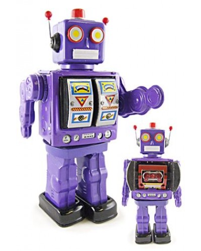 Ms D Cell Robot Tin Toy Lavender Woman NON FUNCTIONING