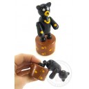 Berry Black Bear Wood Thumb Puppet