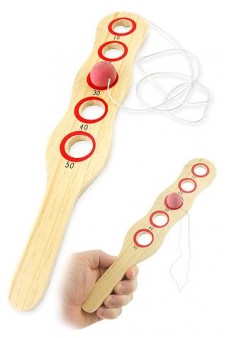 Wood Paddle Catch n Score Game