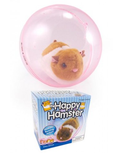 Happy Hamster in Clear Pink Ball