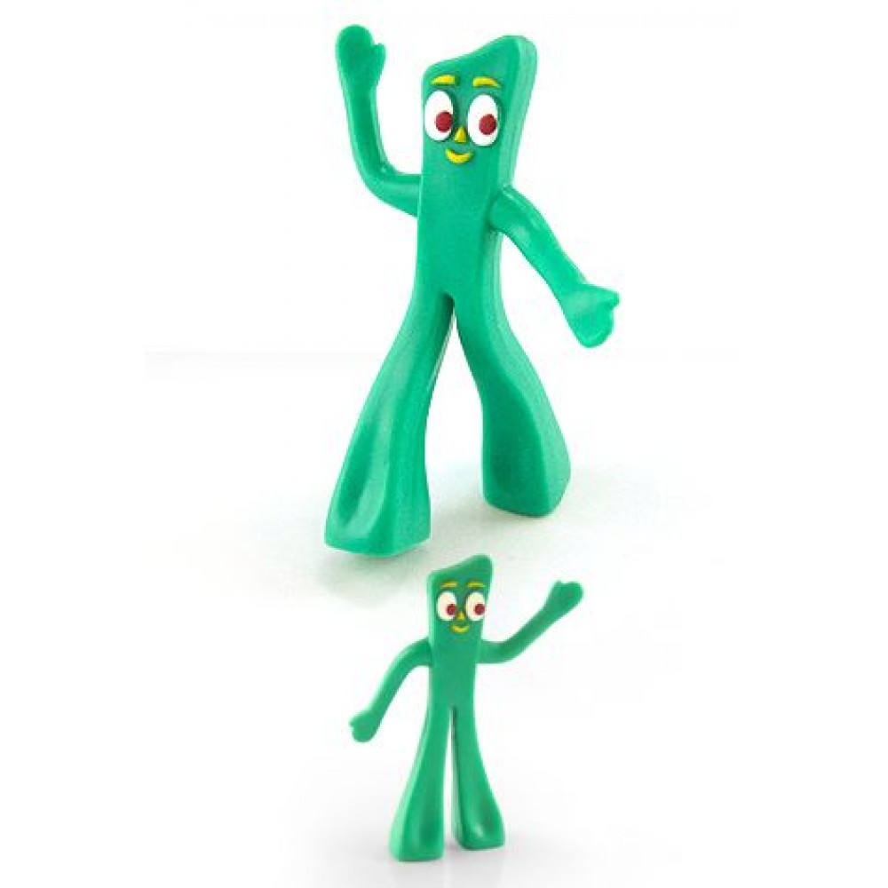 Set of 6 Pink Blue Purple Child's Gumby Stretchy Bunny Rabbit Toys.