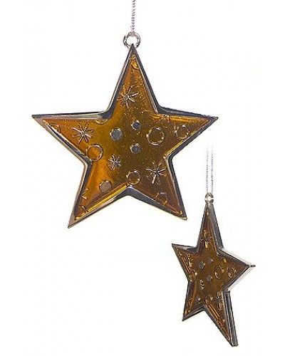 Golden Star Metal Christmas Ornament