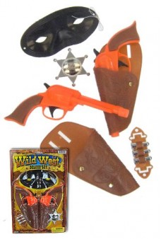 Pretend Plastic Cowboy Guns Wild West Deluxe Set - Does Not Use Real Caps