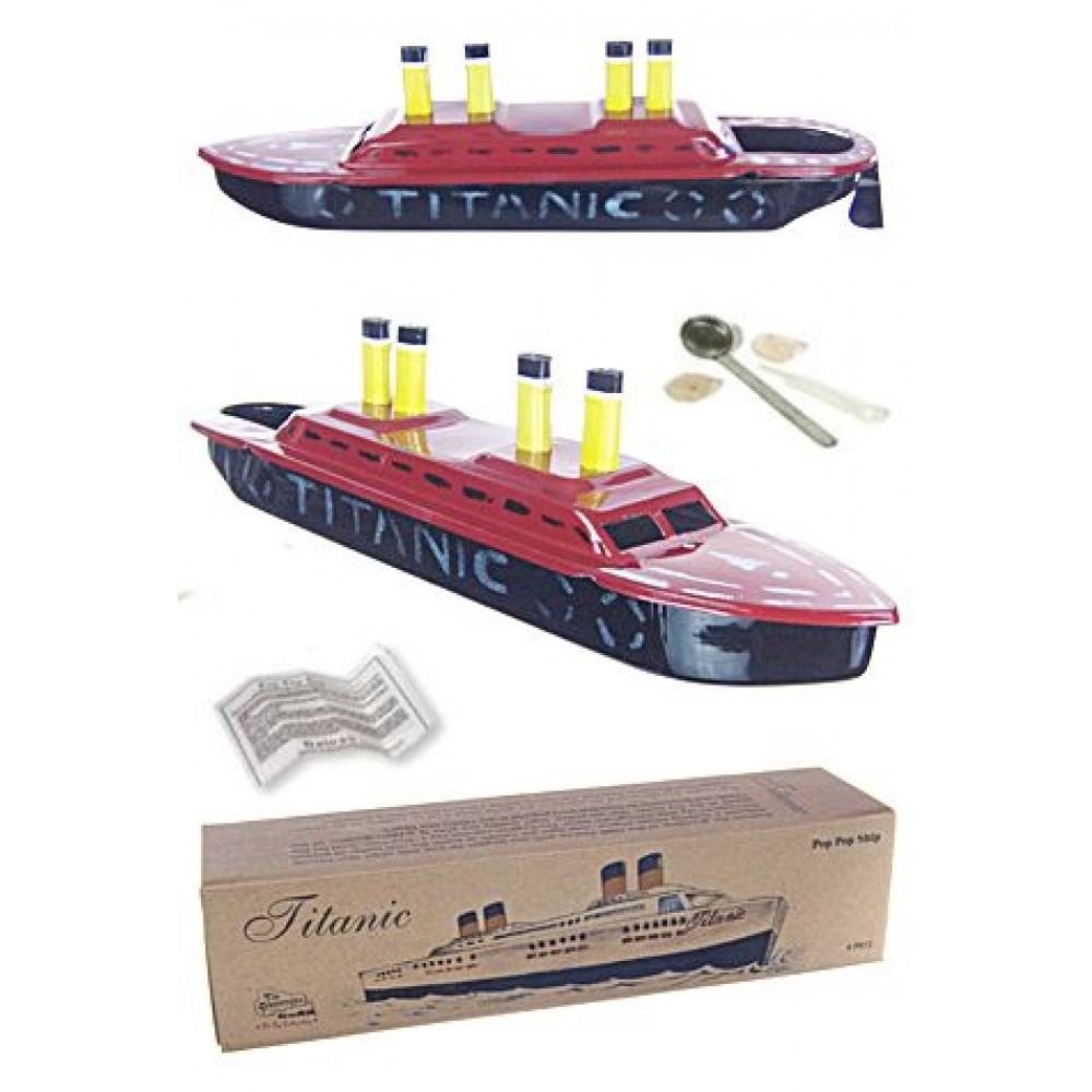 HOLIDAY SALE! TITANIC TIN TOY STEAM POP-POP BOAT CLASSIC TOY REPLICA NEW 