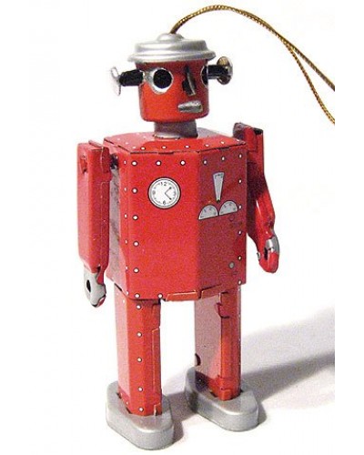 Atomic Robot Ornament Red